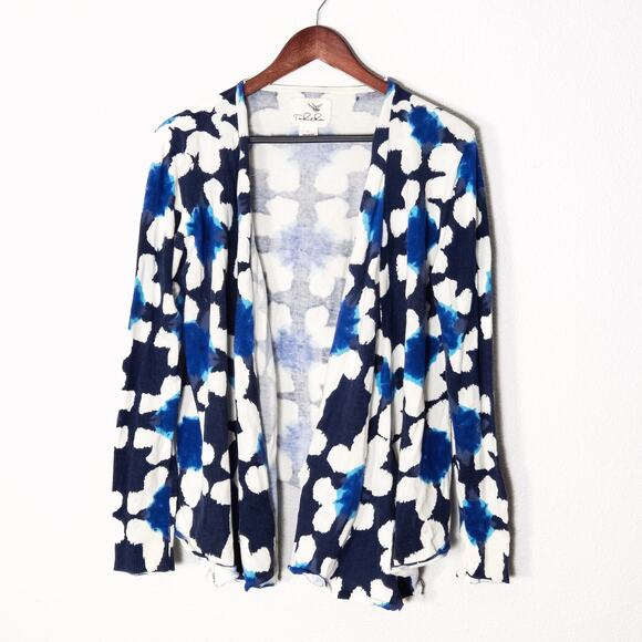Tabitha Women’s Cardigan Large Boho Artsy Casual Classic Abstract Print Knit L - Picture 1 of 7